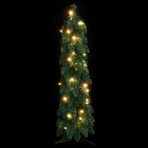 VidaXL (green, 90 cm) vidaXL Artificial Pre-lit Christmas Tree with LEDs Artificial Tree Decoration 1