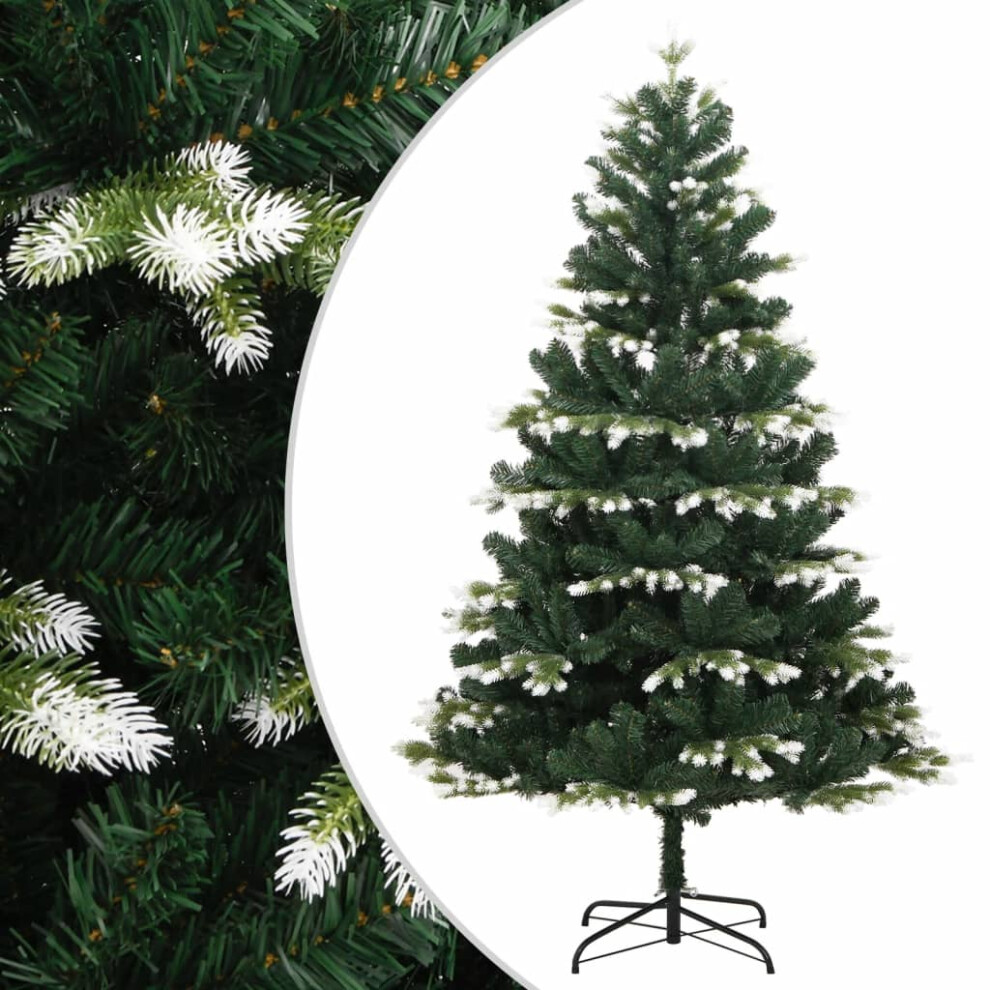 (120 cm) vidaXL Artificial Hinged Christmas Tree Christmas Decoration with Flocked Snow