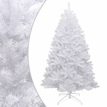 (white, 120 cm) vidaXL Artificial Hinged Christmas Tree Christmas Decoration with Flocked Snow