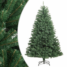 (green, 180 cm) vidaXL Artificial Hinged Christmas Tree Christmas Decoration with Flocked Snow
