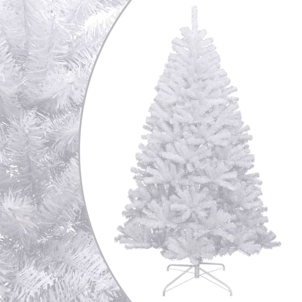 (white, 270 cm) vidaXL Artificial Hinged Christmas Tree Christmas Decoration with Flocked Snow