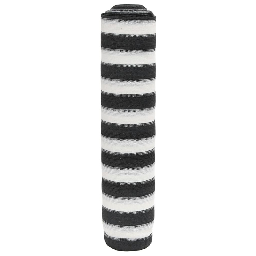 Vidaxl (Anthracite And White, 1.2 X 10 M (195 G)) Privacy Net Hdpe 195 G/M² Balcony Privacy Screen Protective Screen