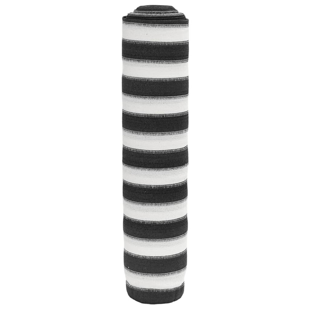 Vidaxl (Anthracite And White, 2 X 25 M (75 G)) Privacy Net Hdpe 195 G/M² Balcony Privacy Screen Protective Screen