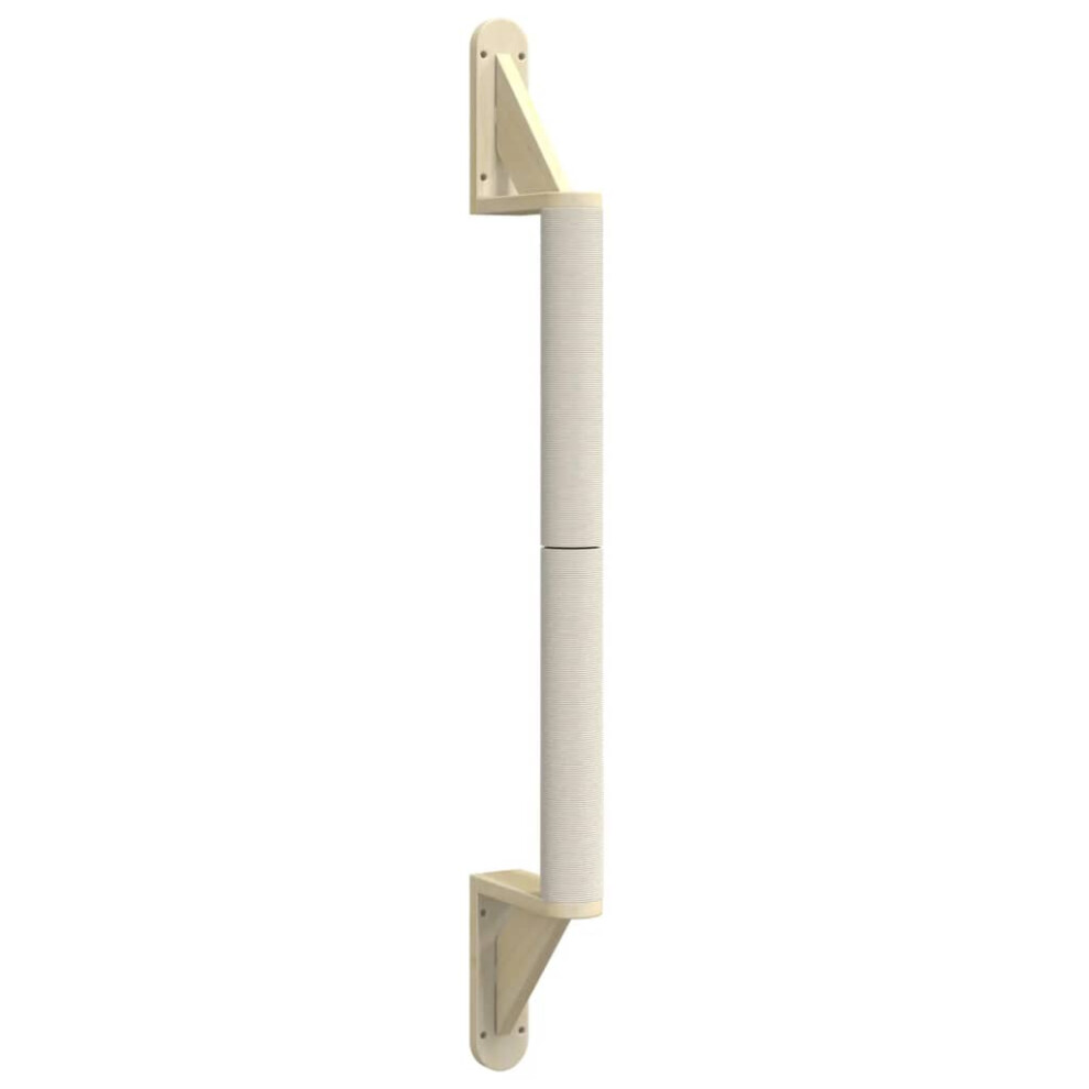 (cream) vidaXL Wall-mounted Cat Scratching Post Cat Tower Cat Climbing Tree Sisal