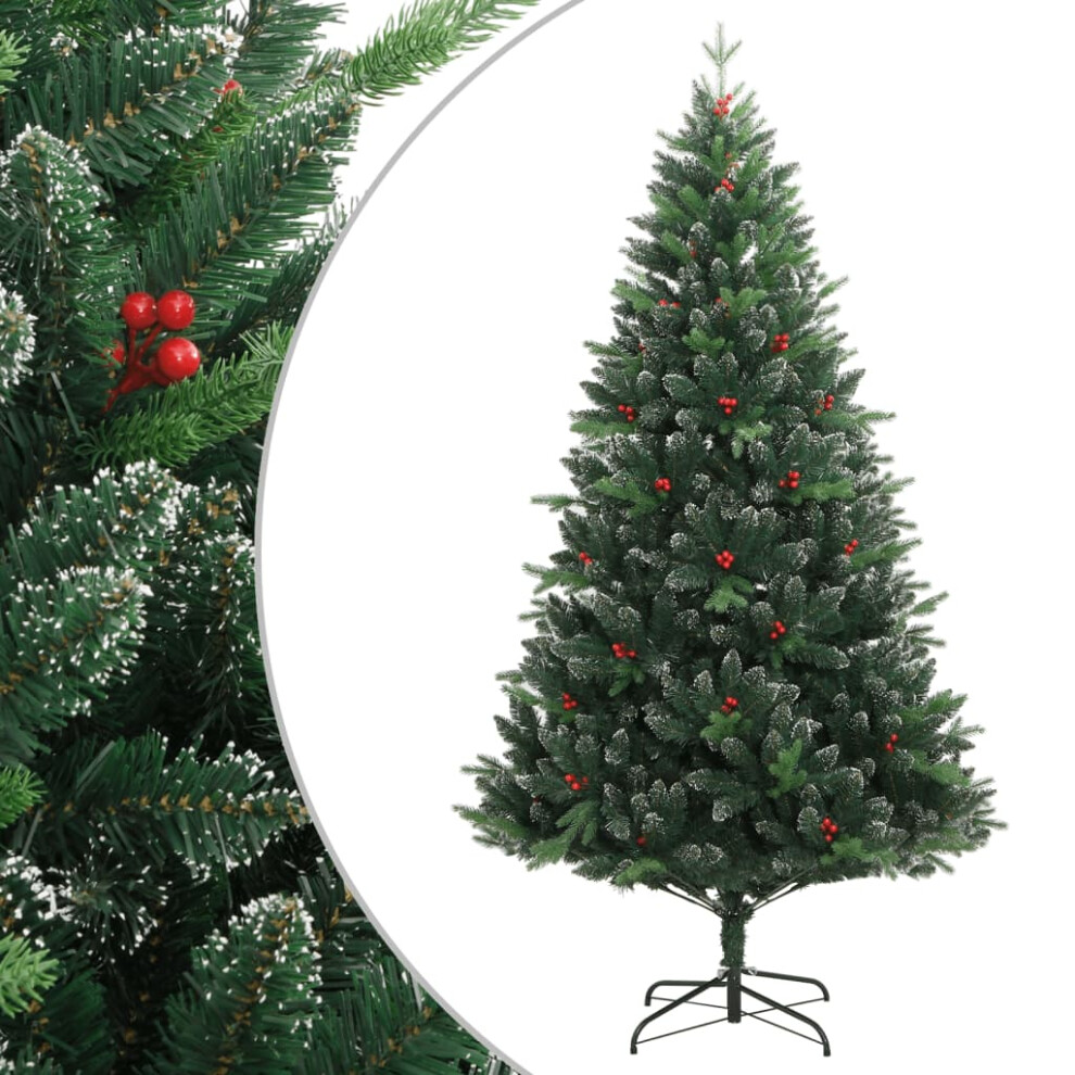 Vidaxl (180 Cm) Artificial Hinged Christmas Tree Pre Lit Artificial Tree Xmas Decor