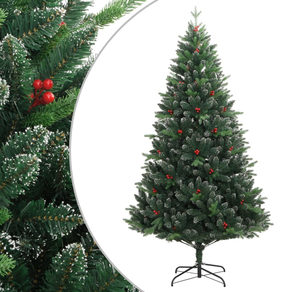 Vidaxl (150 Cm) Artificial Hinged Christmas Tree Pre Lit Artificial Tree Xmas Decor