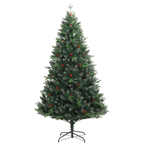 VidaXL (210 cm) vidaXL Artificial Hinged Christmas Tree Pre Lit Artificial Tree Xmas Decor 1