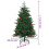 VidaXL (150 cm) vidaXL Artificial Hinged Christmas Tree Pre Lit Xmas Tree with Cones & Berries 4