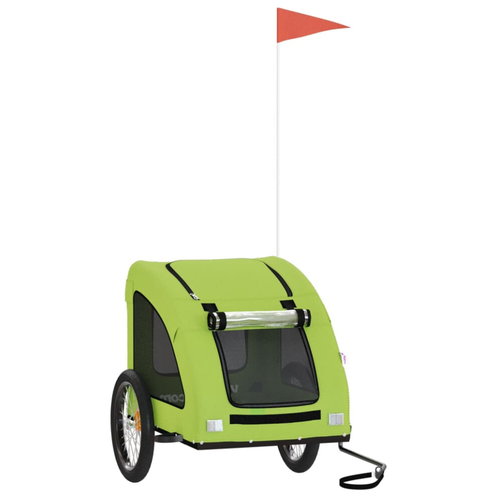 Vidaxl (Green, 137 X 68 X 72 Cm) Pet Bike Trailer Cargo Trailer Bike Cart Green Oxford Fabric And Iron