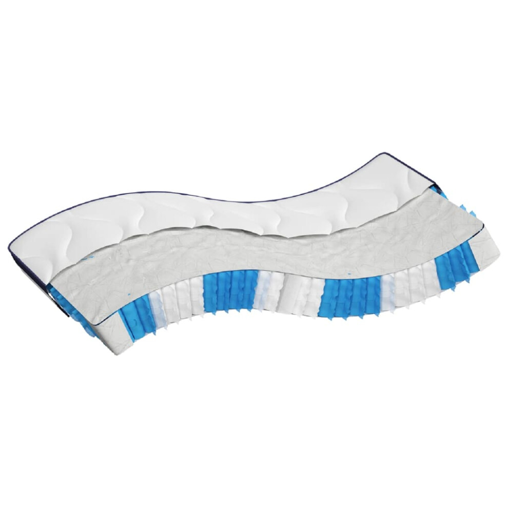 (140 x 200 cm) vidaXL Pocket Spring Mattress Box Spring Bed Mattress Medium Firm 90x200 cm-image-OPC-PF8S8GD-NEW