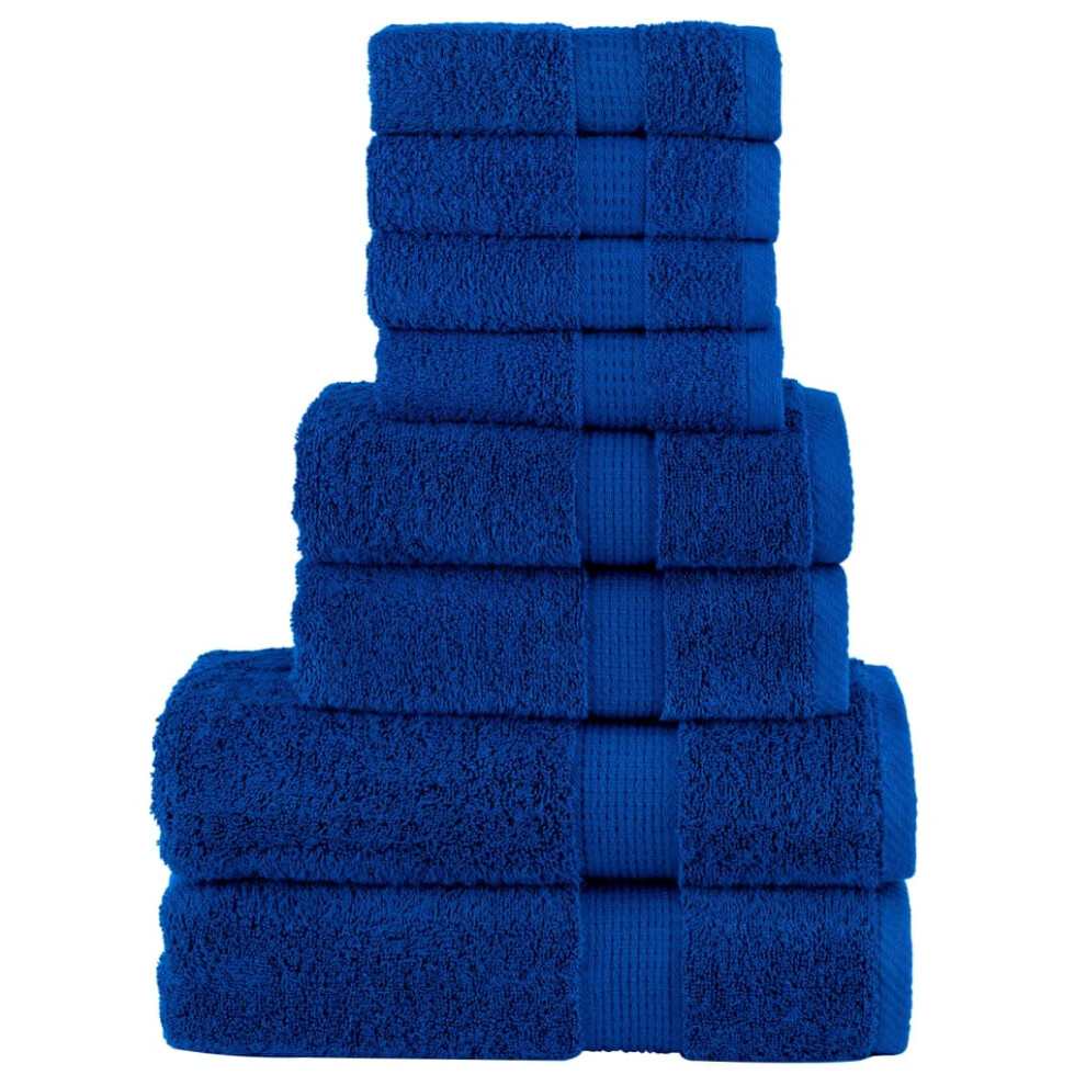 (blue) vidaXL Premium Towel Set 8 Piece Shower Towel Bath Towels 600 gsm 100% Cotton