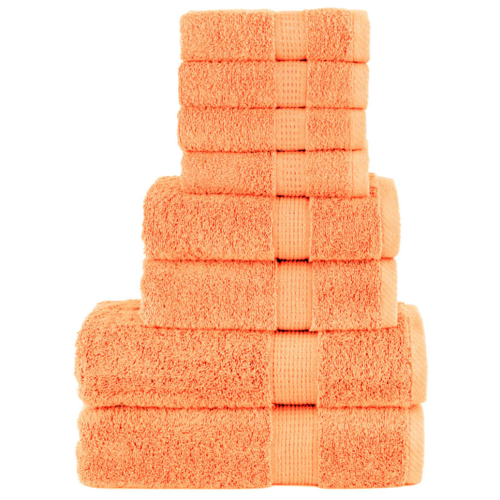 (orange) vidaXL Premium Towel Set 8 Piece Shower Towel Bath Towels 600 gsm 100% Cotton