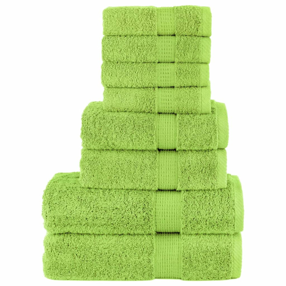 (apple green) vidaXL Premium Towel Set 8 Piece Shower Towel Bath Towels 600 gsm 100% Cotton