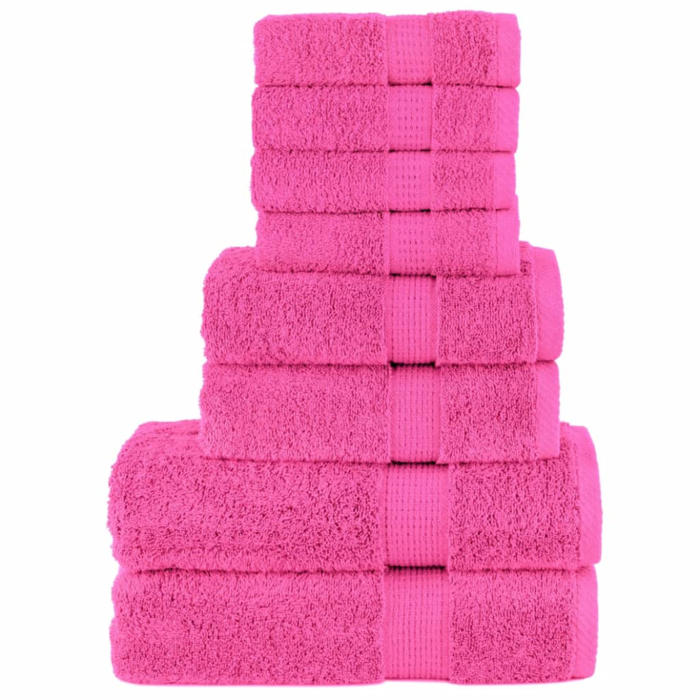 Vidaxl (Pink) Premium Towel Set 8 Piece Absorbent Shower Towel Bath Towels 600 Gsm