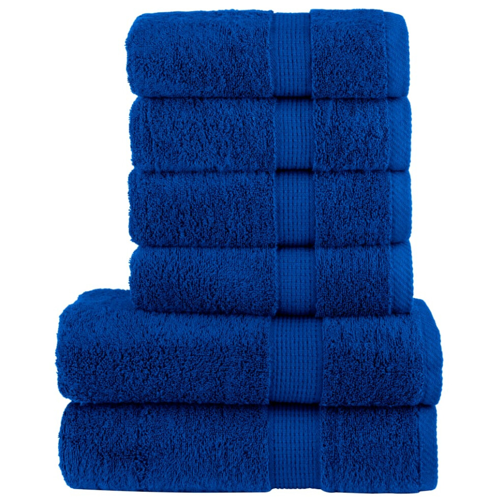 (blue) vidaXL Premium Towel Set 6 Piece Shower Towel Bath Towels 600 gsm 100% Cotton