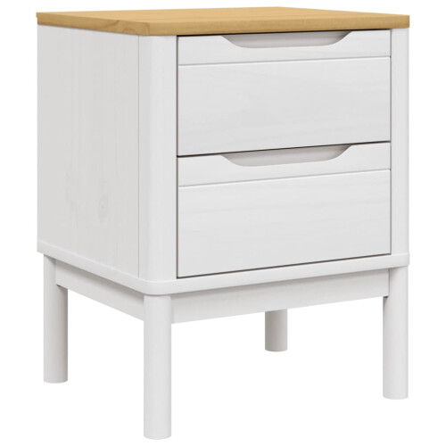 VidaXL (white) vidaXL Bedside Cabinet Nightstand Side Table Bed Side Cabinet Solid Wood Pine 1