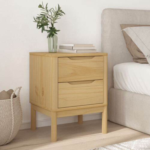 VidaXL (wax brown) vidaXL Bedside Cabinet Nightstand Side Table Bed Side Cabinet Solid Wood Pine 2