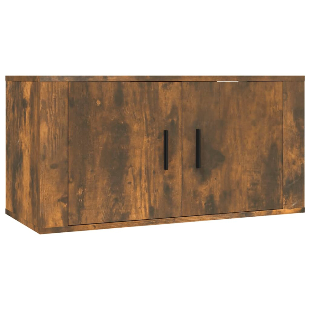 Vidaxl (Smoked Oak, 80 X 34.5 X 40 Cm/ 1 Pcs) Wall Mounted Tv Cabinet Hanging Tv Stand Tv Unit Entertainment Centre