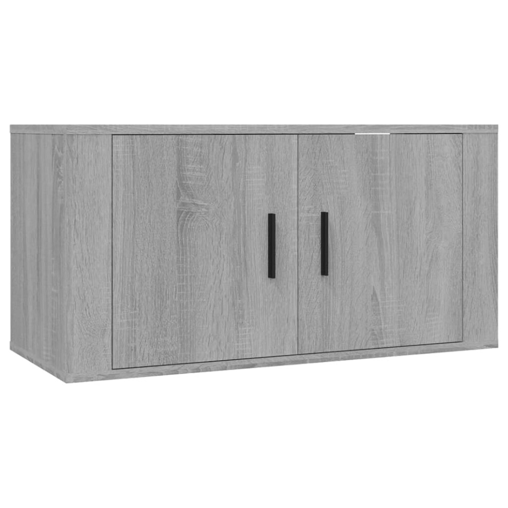 Vidaxl (Grey Sonoma, 80 X 34.5 X 40 Cm/ 1 Pcs) Wall Mounted Tv Cabinet Hanging Tv Stand Tv Unit Entertainment Centre