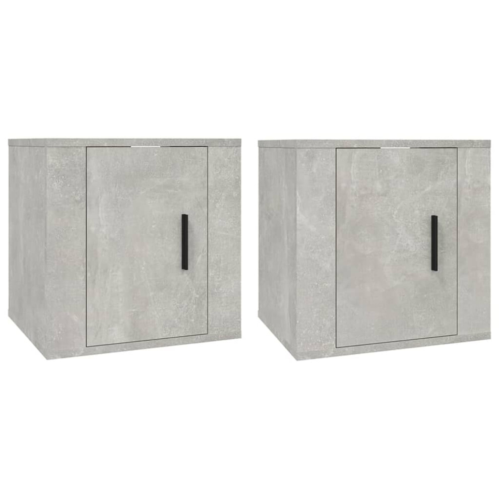 (concrete grey, 40 x 34.5 x 40 cm/ 2 pcs) vidaXL Wall Mounted TV Cabinet Hanging TV Stand TV Unit Entertainment Centre