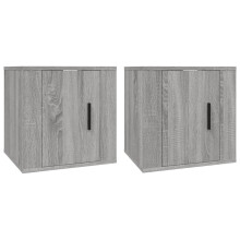 (grey sonoma, 40 x 34.5 x 40 cm/ 2 pcs) vidaXL Wall Mounted TV Cabinet Hanging TV Stand TV Unit Entertainment Centre