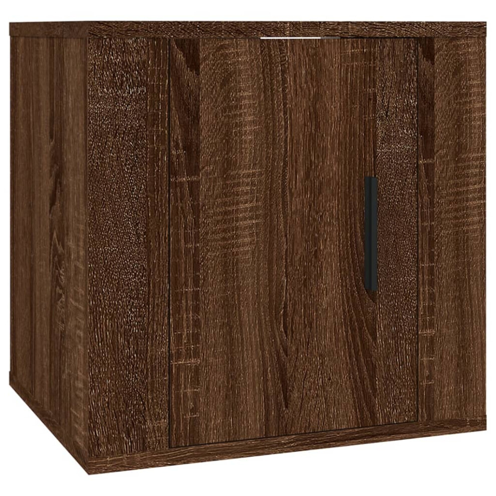 Vidaxl (Brown Oak, 40 X 34.5 X 40 Cm/ 1 Pcs) Wall Mounted Tv Cabinet Hanging Tv Stand Tv Unit Entertainment Centre