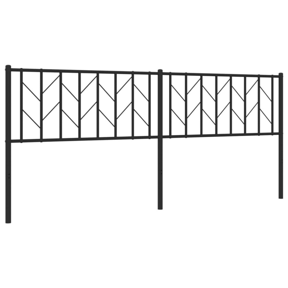 (black, 200 cm) vidaXL Metal Headboard Bedroom Home Bed Header Bed Headboard Black 200 cm