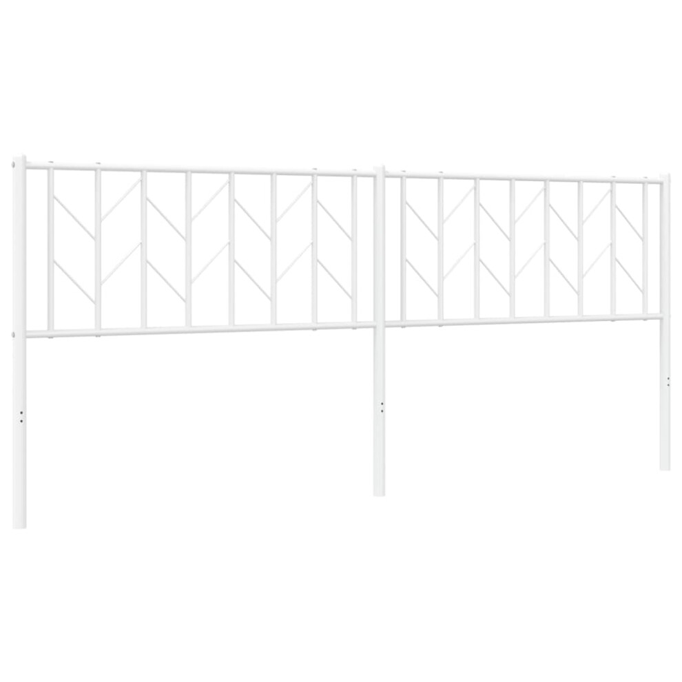 Vidaxl (White, 200 Cm) Metal Headboard Bedroom Home Bed Header Bed Headboard Black 200 Cm