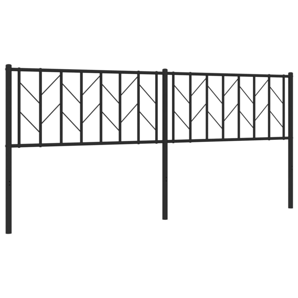 (black, 193 cm) vidaXL Metal Headboard Bedroom Home Bed Header Bed Headboard Black 200 Cm