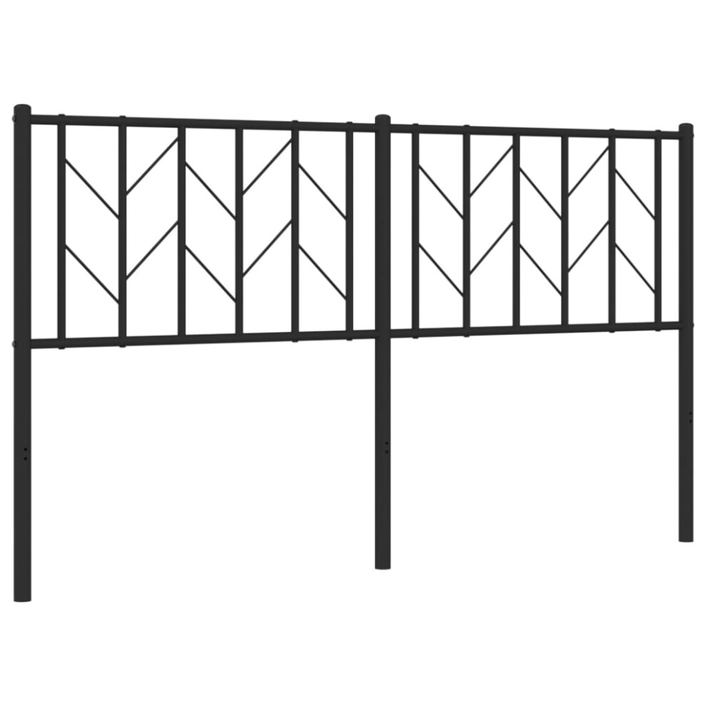 Vidaxl (Black, 150 Cm) Metal Headboard Bedroom Home Bed Header Bed Headboard Black 200 Cm