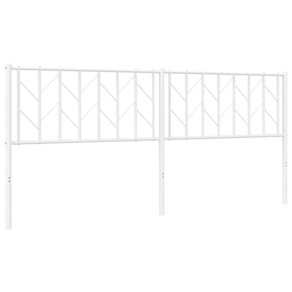 Vidaxl (White, 193 Cm) Metal Headboard Bedroom Home Bed Header Bed Headboard Black 200 Cm