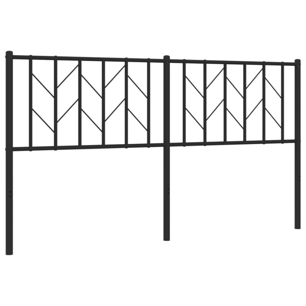 (black, 160 cm) vidaXL Metal Headboard Bedroom Home Bed Header Bed Headboard Black 200 cm