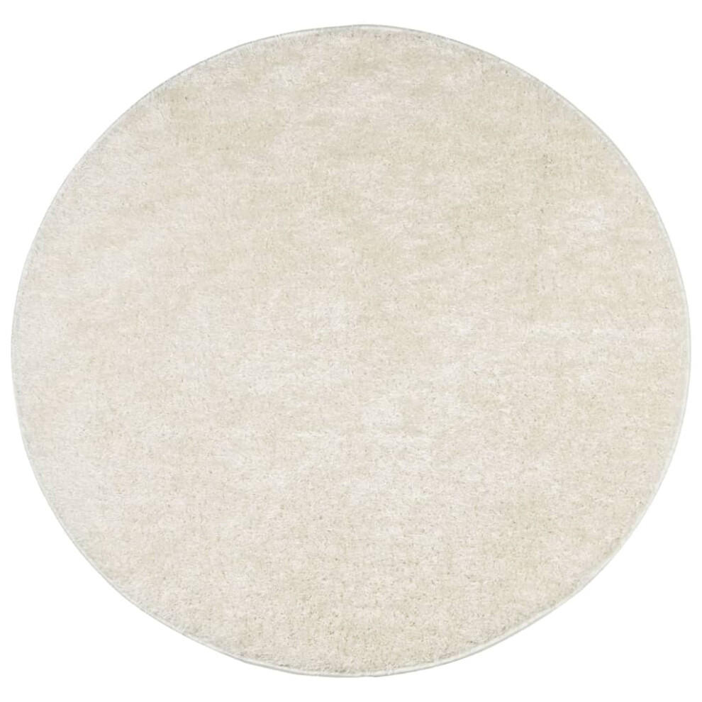 (cream, 160 cm) vidaXL Rug Shaggy Rug Fluffy Area Rug Soft Carpet High Pile Mat Shiny Look