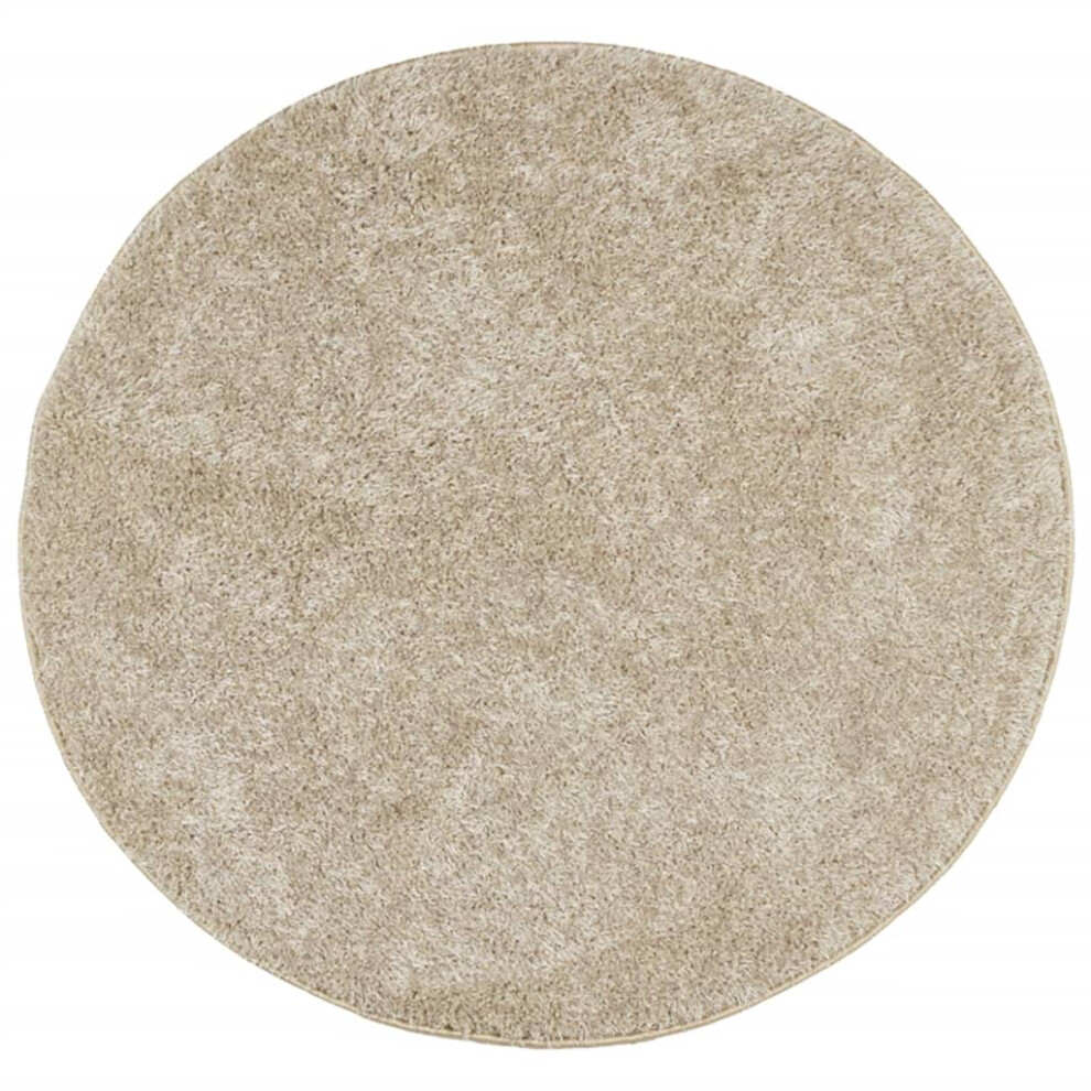 (beige, 160 cm) vidaXL Rug Shaggy Rug Fluffy Area Rug Soft Carpet High Pile Mat Shiny Look