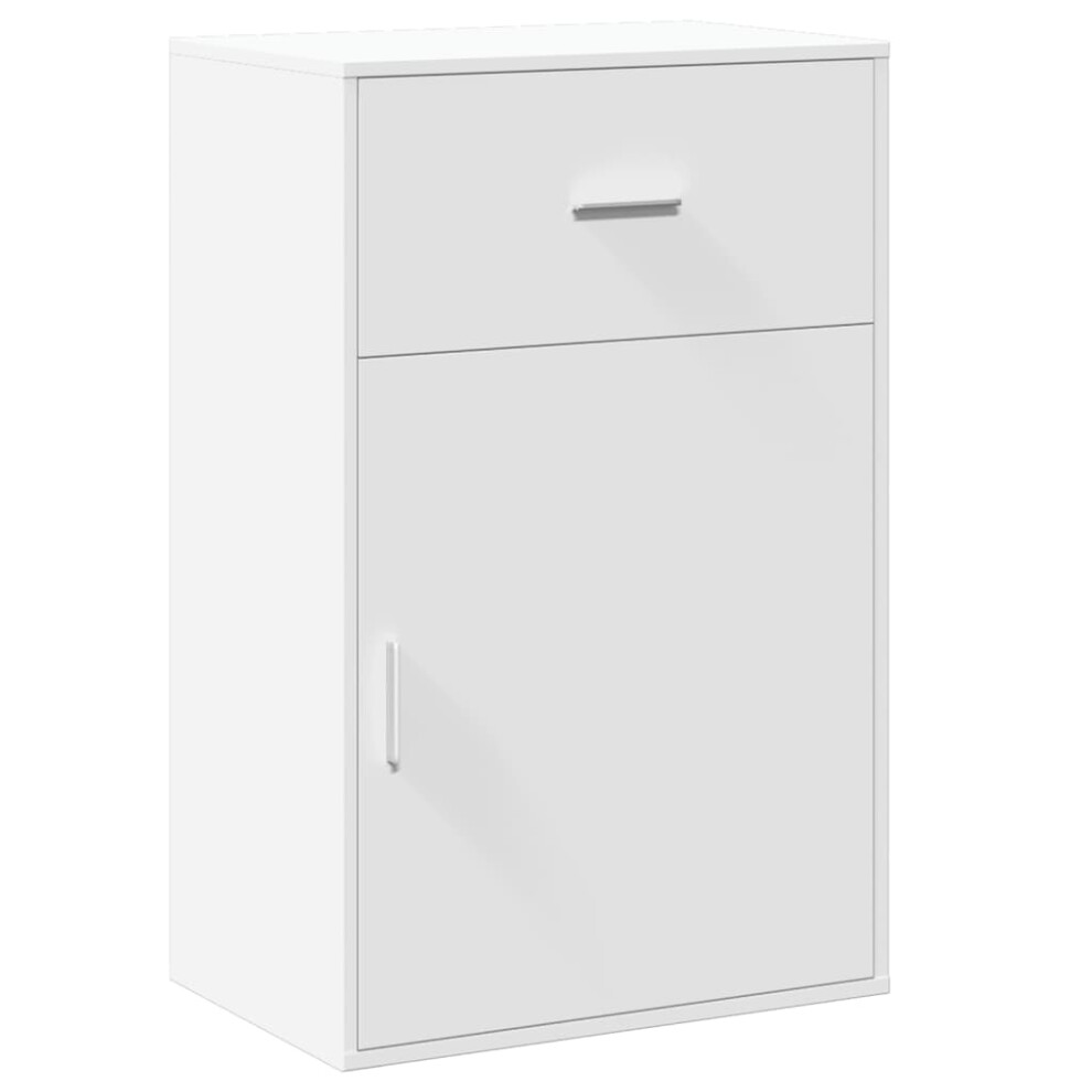 (white) vidaXL Storage Cabinet Side Cabinet Sideboard Storage Cupboard Engineered Wood