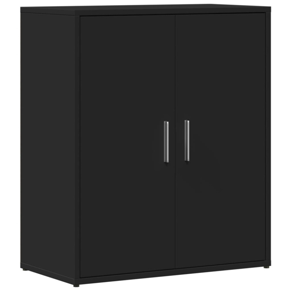 (black) vidaXL Sideboard Cupboard Side Cabinet Highboard Concrete Grey Engineered Wood