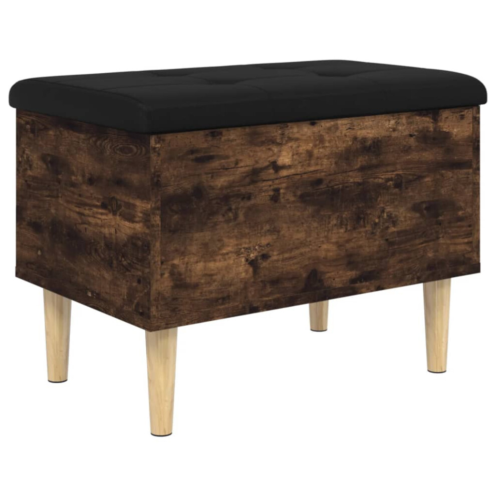 Vidaxl (Smoked Oak, 62 X 42 X 46 Cm) Storage Bench Hallway Bench Seat Entryway Shoe Bench Engineered Wood