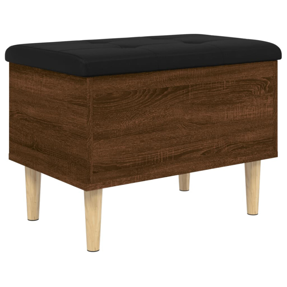 Vidaxl ( Oak, 62 X 42 X 46 Cm) Storage Bench Hallway Bench Seat Entryway Shoe Bench Engineered Wood Brown