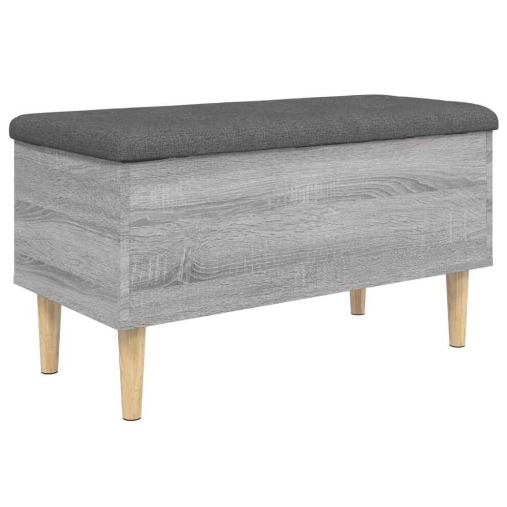 (grey sonoma, 82 x 42 x 46 cm) vidaXL Storage Bench Hallway Bench Seat Entryway Shoe Bench Engineered Wood