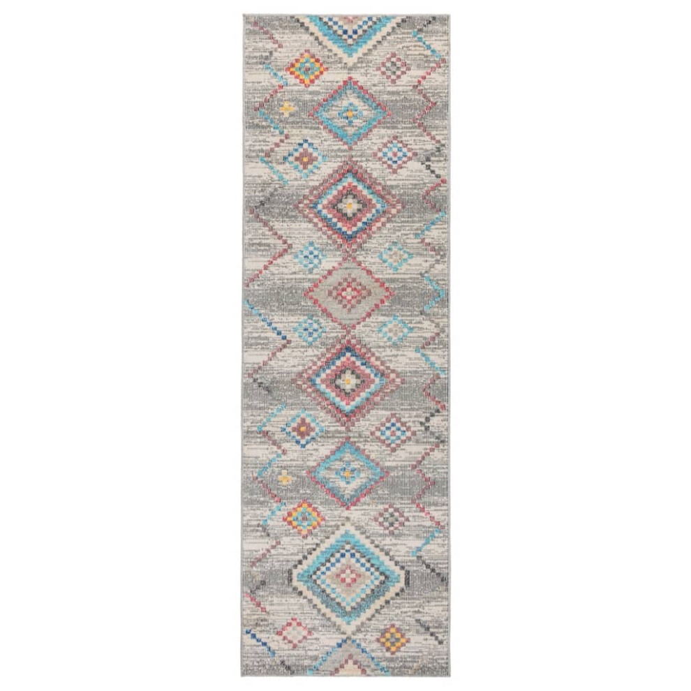 (light grey, 80 x 250 cm) vidaXL Rug Indoor and Outdoor Floor Mat Kitchen Carpet ARBIZU Vintage Design