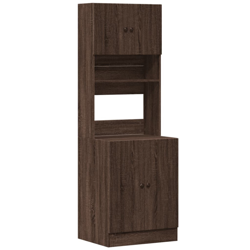 (brown oak, 60 x 50 x 180 cm) vidaXL Kitchen Cabinet Storage Unit Sideboard Tall Cupboard Engineered Wood