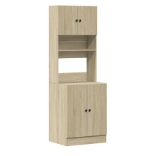 (sonoma oak, 60 x 50 x 180 cm) vidaXL Kitchen Cabinet Storage Unit Sideboard Tall Cupboard Engineered Wood