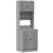(grey sonoma, 60 x 50 x 180 cm) vidaXL Kitchen Cabinet Storage Unit Sideboard Tall Cupboard Engineered Wood