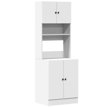 (white, 60 x 50 x 180 cm) vidaXL Kitchen Cabinet Storage Unit Sideboard Tall Cupboard Engineered Wood