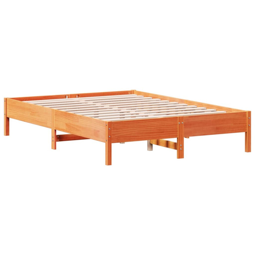 New Vidaxl (, 160 X 200 Cm) Bed Frame Bedroom Bed Base Bedstead Mattress Foundation Solid Wood Pine Brown