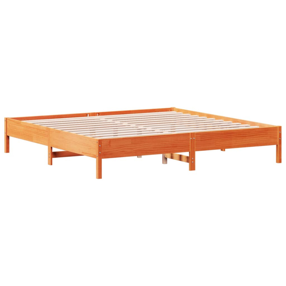 (brown, 180 x 200 cm) vidaXL Bed Frame Bedroom Bed Base Bedstead Mattress Foundation Solid Wood Pine