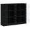 VidaXL (black) vidaXL Bookcase with Doors Bookshelf Storage Rack Cabinet Engineered Wood 6