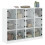 VidaXL (white) vidaXL Bookcase with Doors Bookshelf Storage Rack Cabinet Engineered Wood 5
