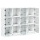 VidaXL (white) vidaXL Bookcase with Doors Bookshelf Storage Rack Cabinet Engineered Wood 6