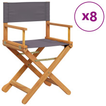 (dark grey, 8 pcs) vidaXL Folding Garden Chairs Outdoor Dining Chair 6 Piece Dark Grey Fabric